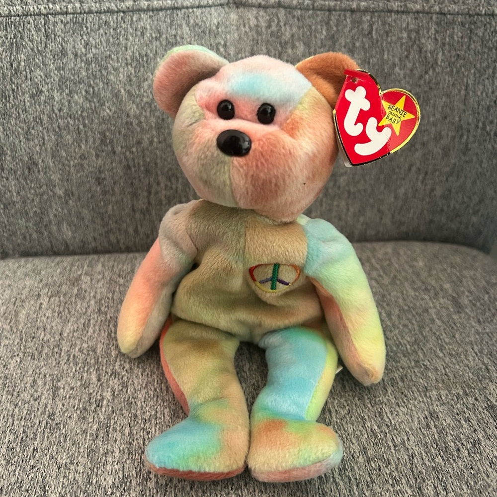 “Peace” Ty Beanie Baby Bear